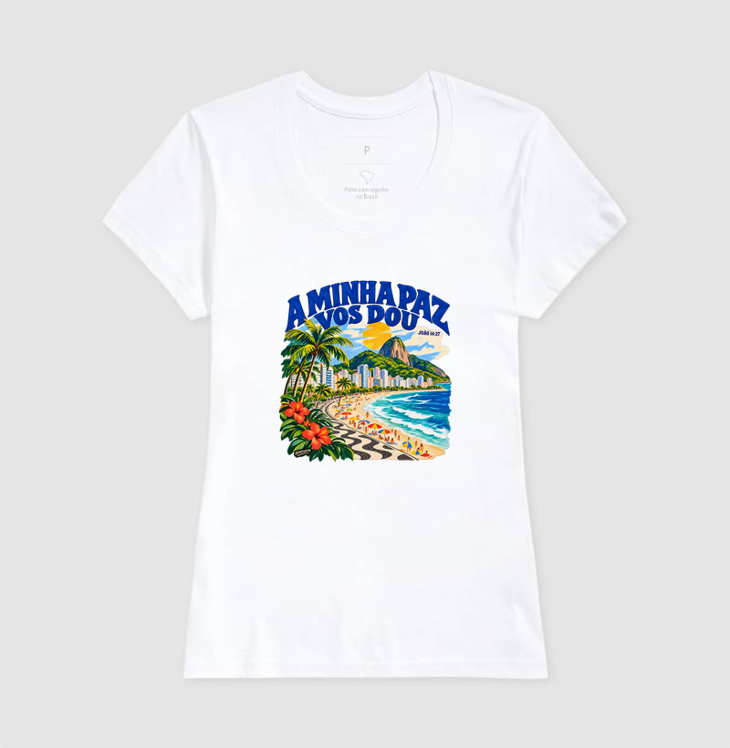Camiseta Feminina Cristã A Minha Paz Vos Dou - Imagem 3
