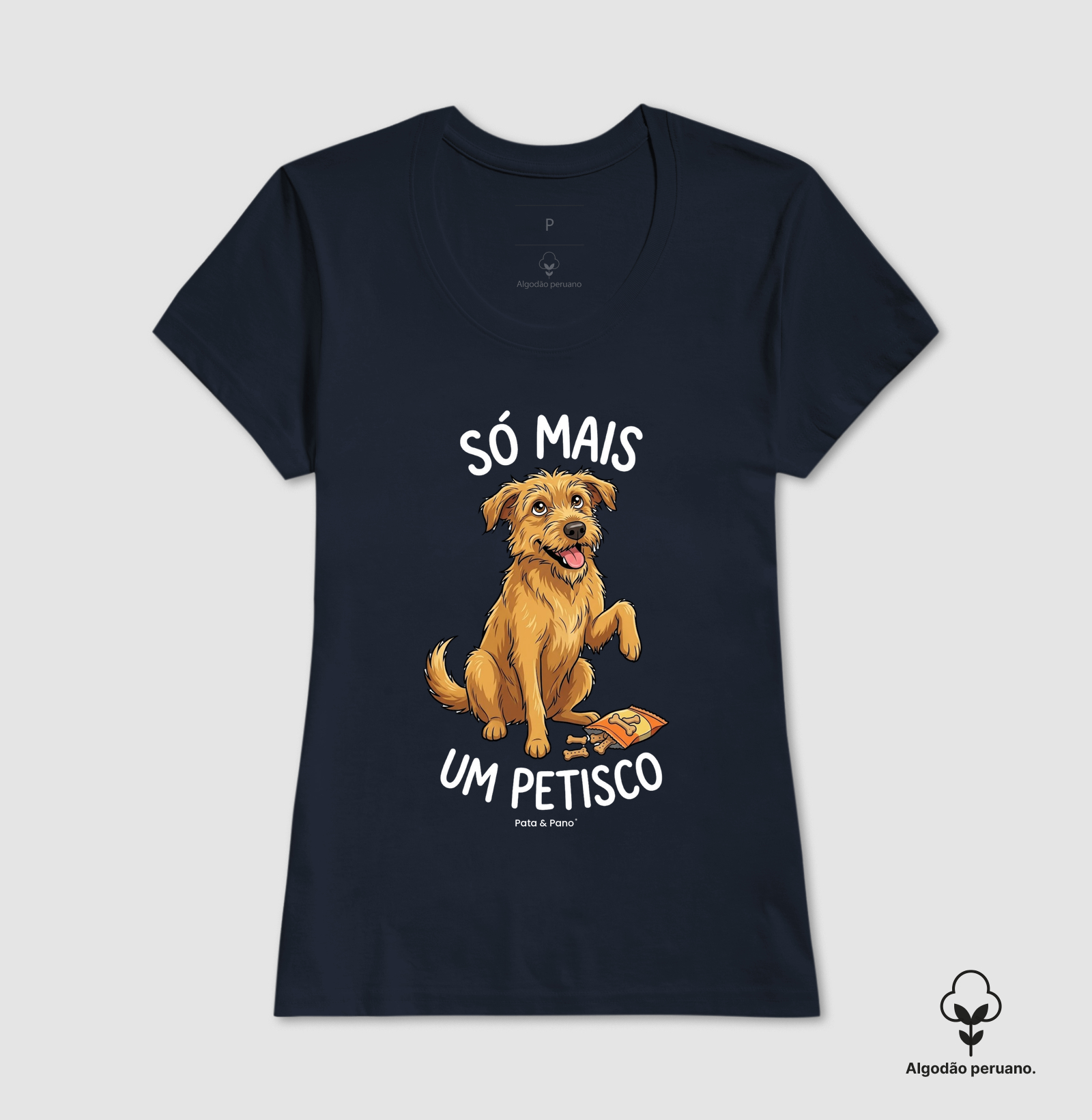 CAMISETA ALGODÃO PERUANO VIRA-LATA FIAPO DE MANGA PETISCO - Imagem 3