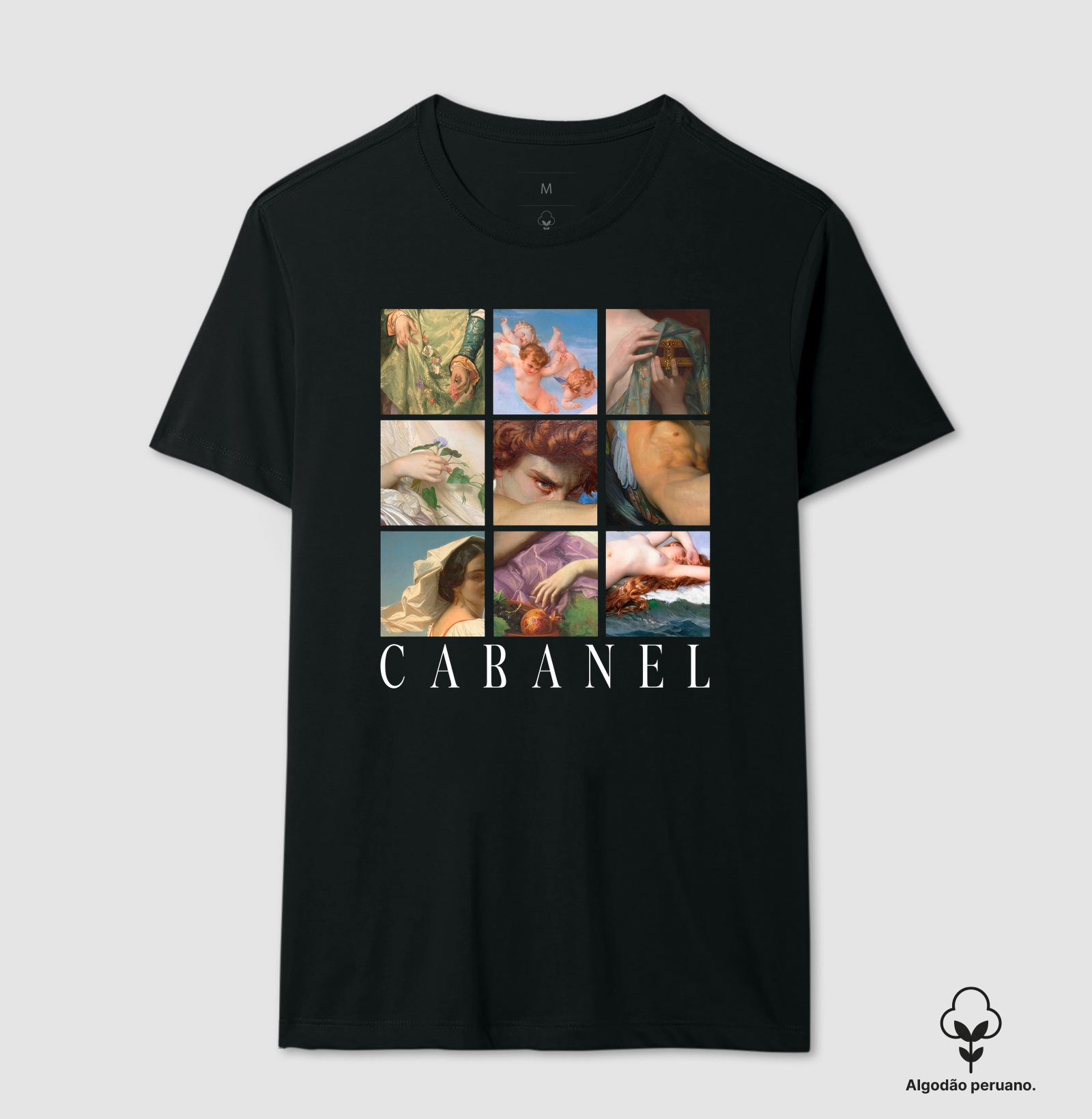  Camiseta Mosaico Alexandre Cabanel Arte Clássica Algodão Premium Tanguis - Imagem 3