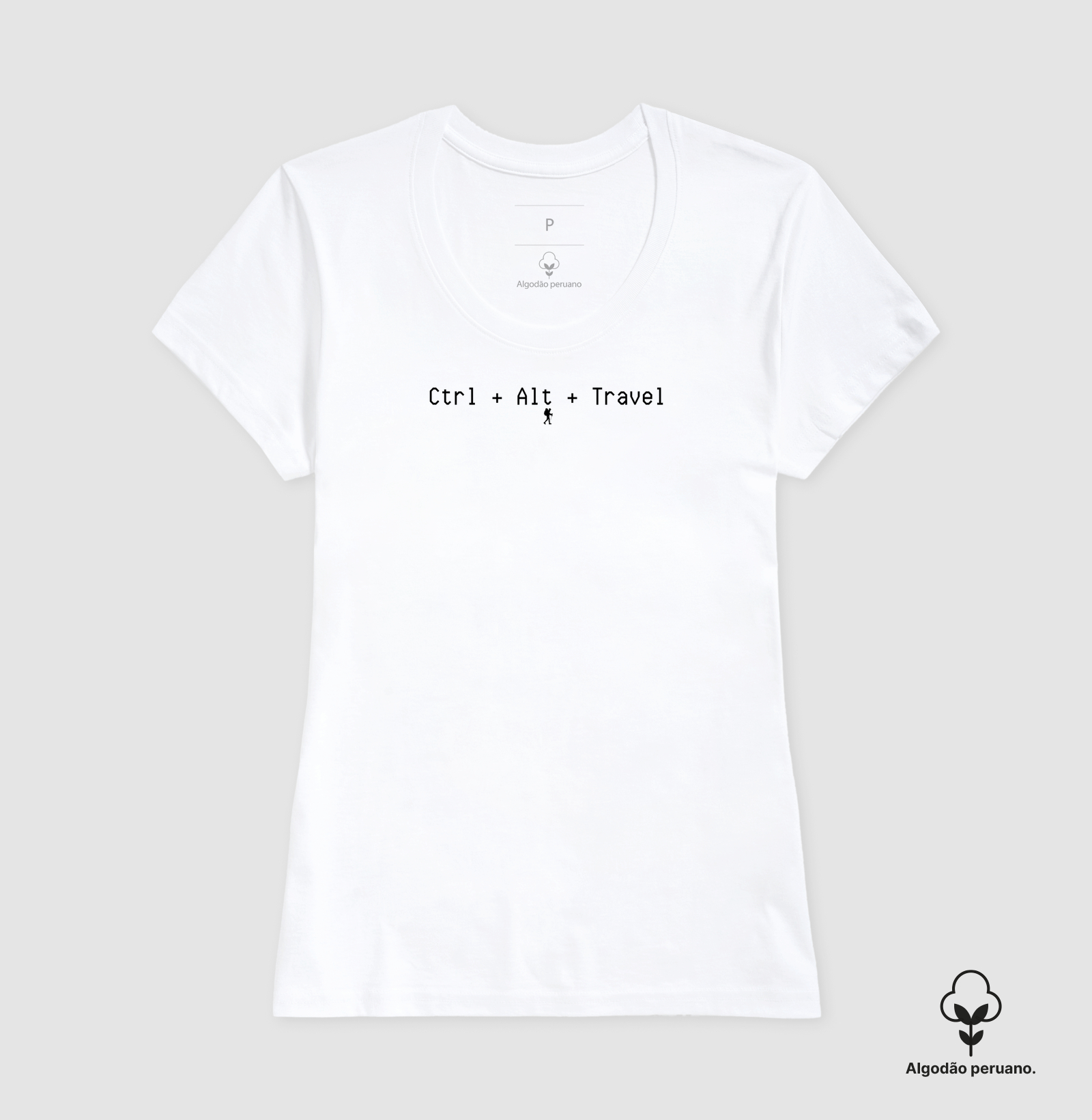 Camiseta Ctrl Alt Travel | Humor Geek Viagem Minimalista | Colecao Viciados em Viagem - Imagem 8