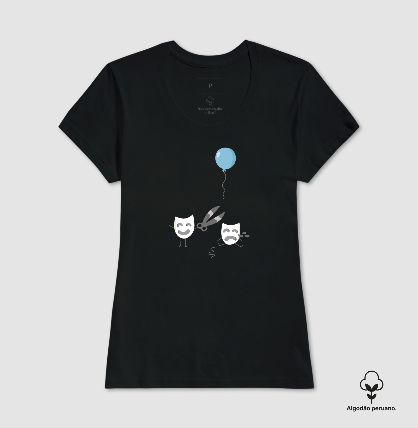 Camiseta Algodão Peruano Mascaras - Imagem 3