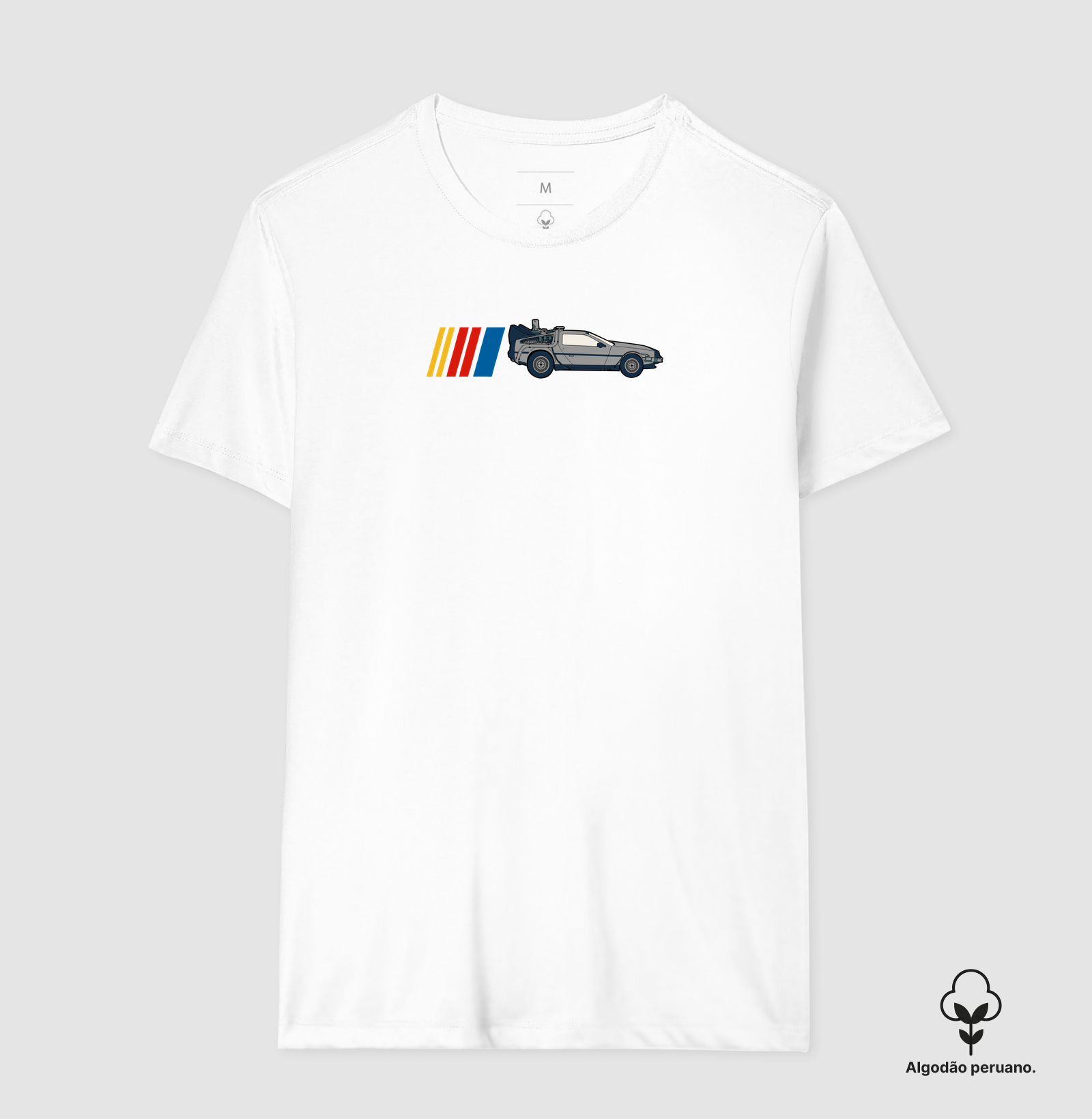Camiseta Delorean Nascar Algodão Peruano - Imagem 2