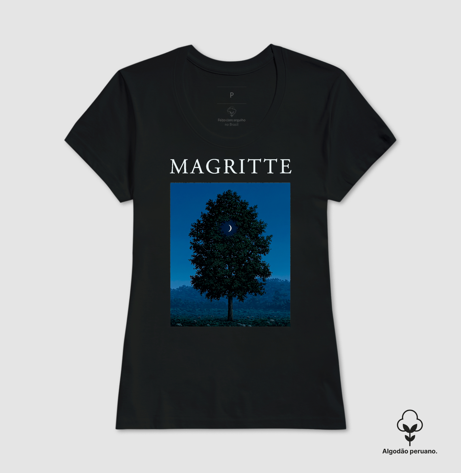 Camiseta Surrealismo René Magritte Algodão Tanguis Premium - Imagem 4