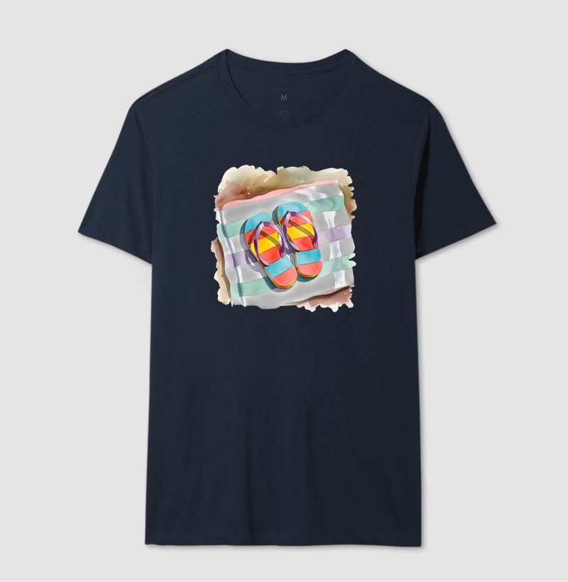 Camiseta Algodão Premium - Chinelos de Verão  - Imagem 6