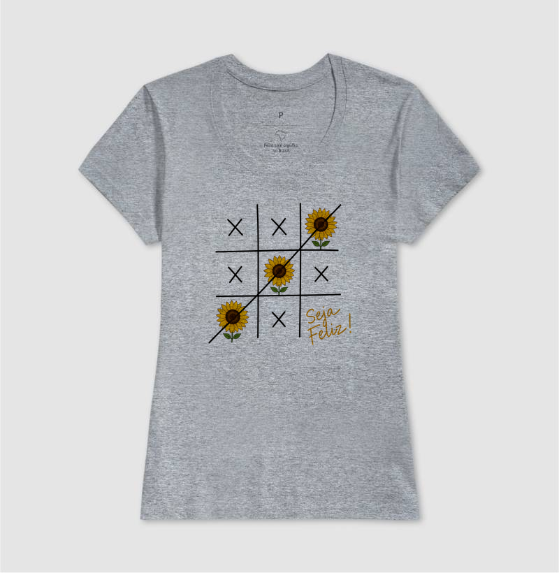 Camiseta Seja Feliz Girassol - Imagem 9