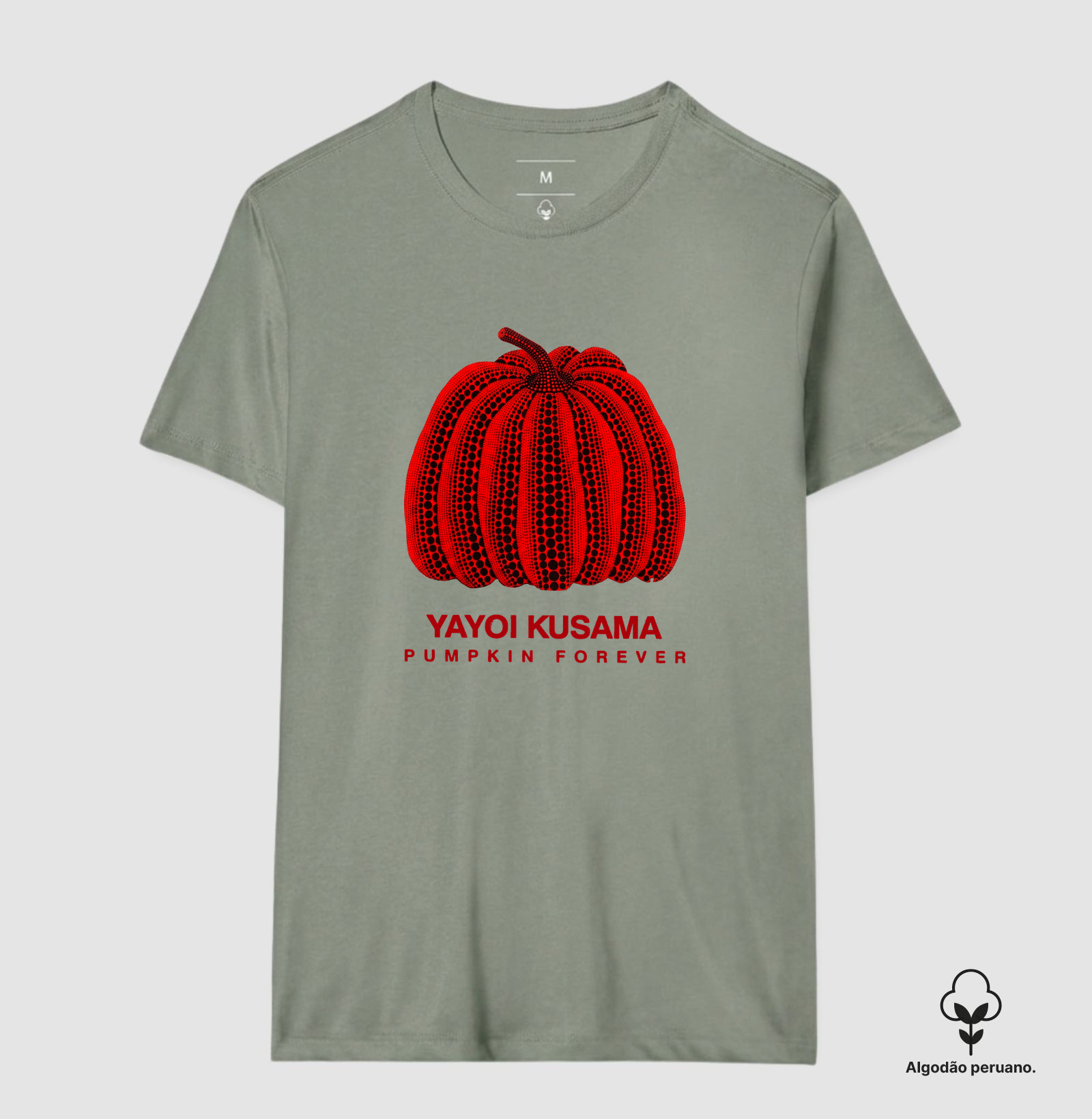 Camiseta Yayoi Kusama Pumpkin Algodão Peruano Tanguis - Imagem 3