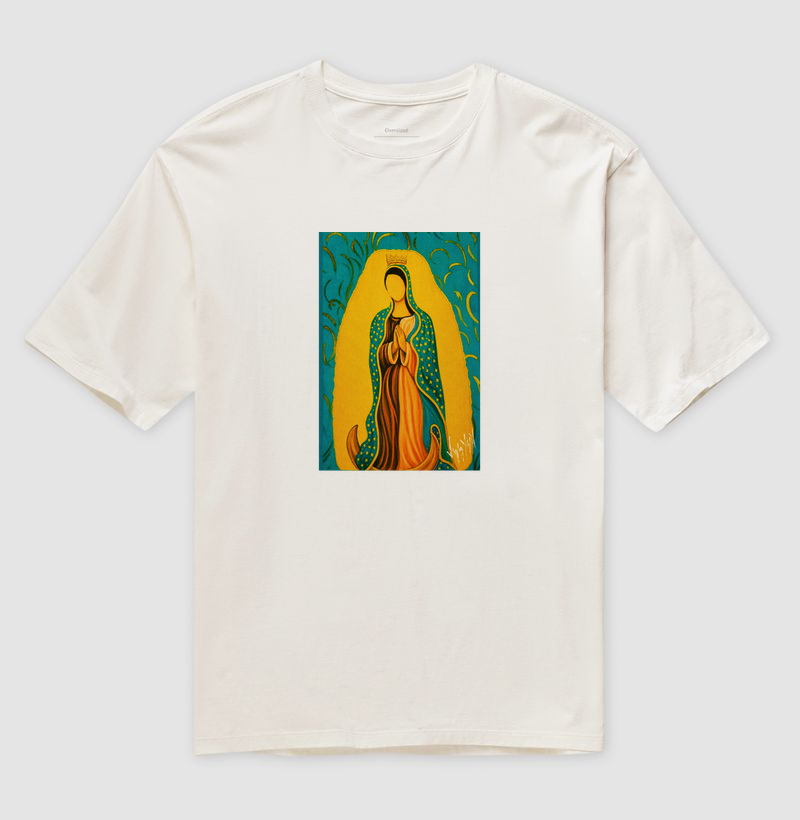 Camiseta Oversized Nossa Senhora de Guadalupe Arte Sacra - Imagem 4