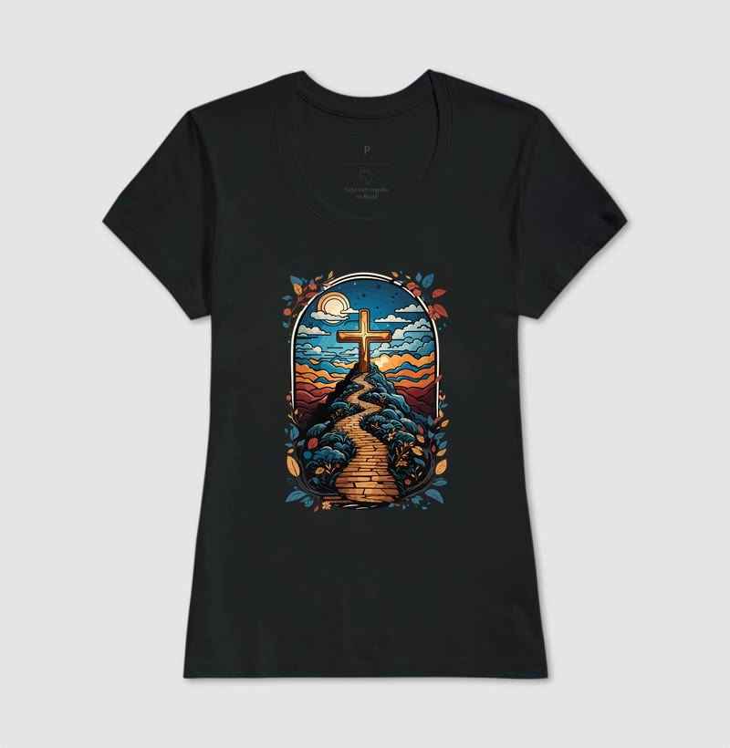 Camiseta Feminina Caminho da Cruz - Imagem 2