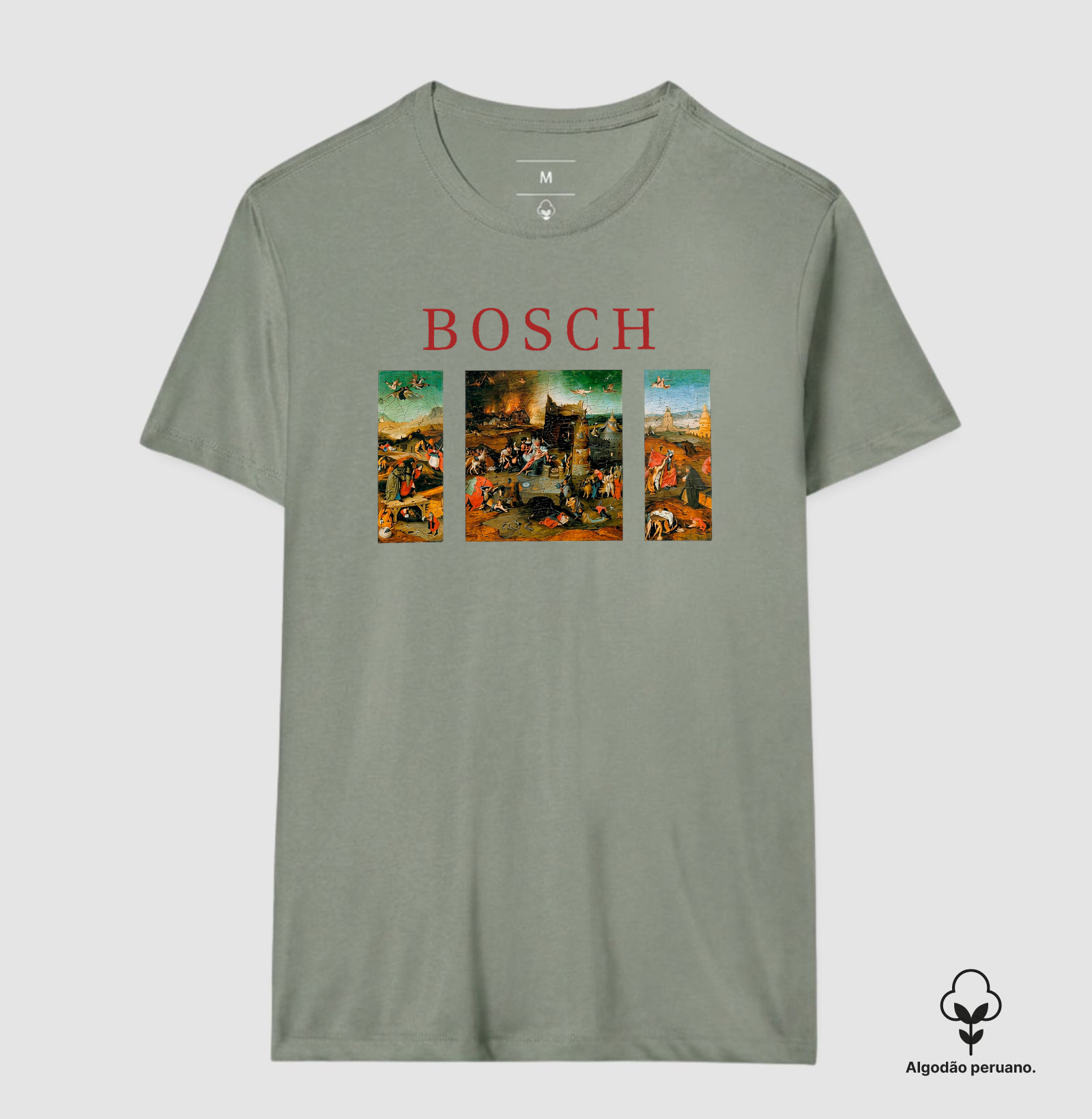 Camiseta Algodão Peruano Hieronymus Bosch As Tentações De Santo Antão - Imagem 2