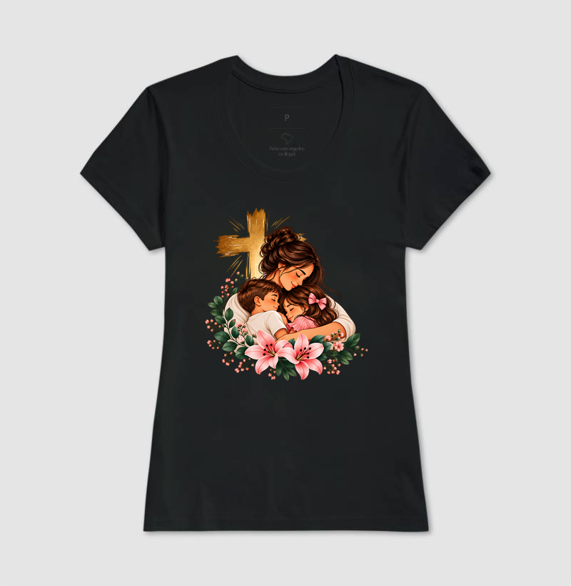 Camiseta Feminina Acinturada Amor de Mãe - Imagem 2