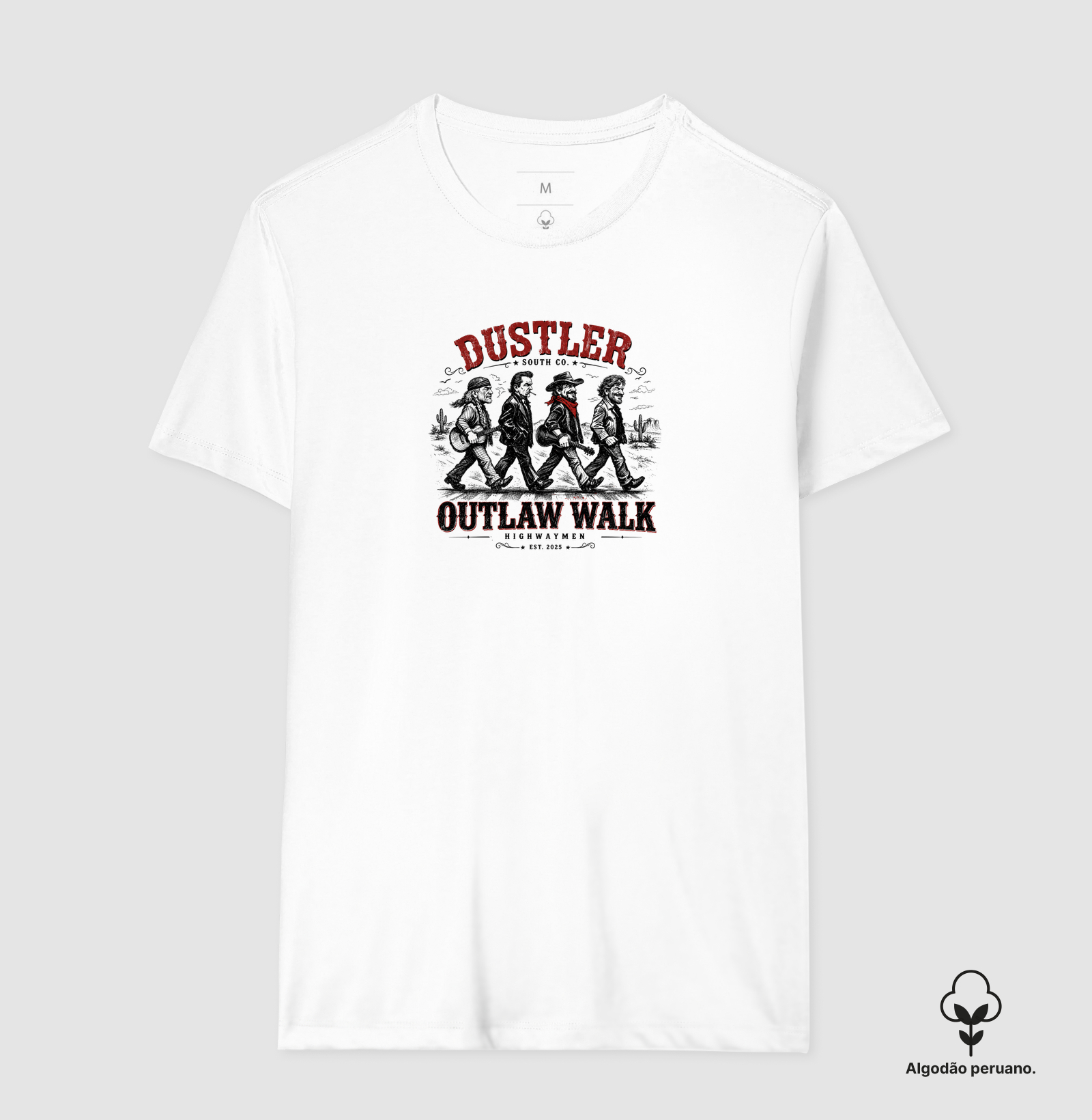 Camiseta Country Outlaw Walk Highwaymen Dustler South Co. Algodão Peruano Premium - Imagem 2