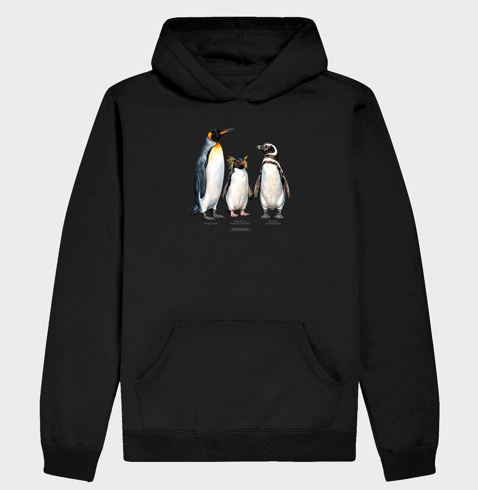 Traços Alados - Coletivo Pinguins - Moletom Hoodie - Imagem 4
