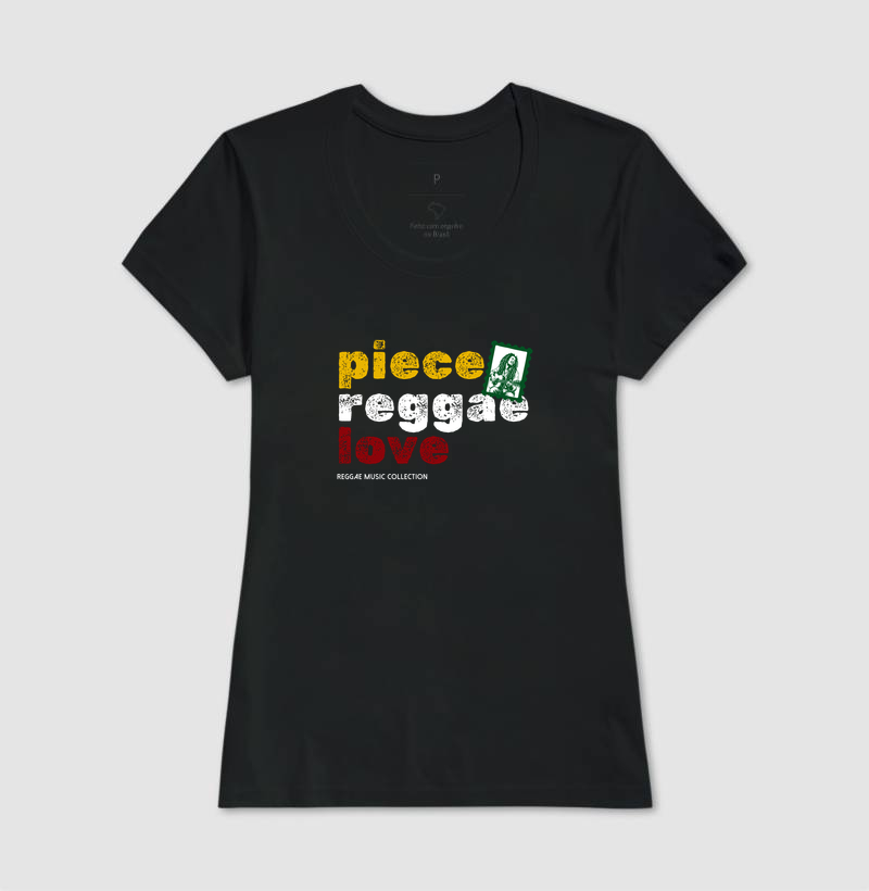 Camiseta Piece. Reggae. Love. Coleção Reggae.  Masculino e feminino. Algodão Premium. - Imagem 4