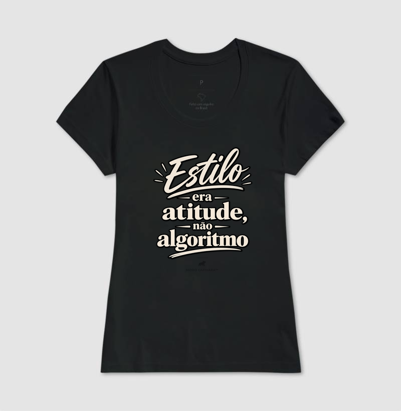ESTILO ERA ATITUDE E NÃO ALGORITMO - Modo Capivara - Camiseta - Imagem 5