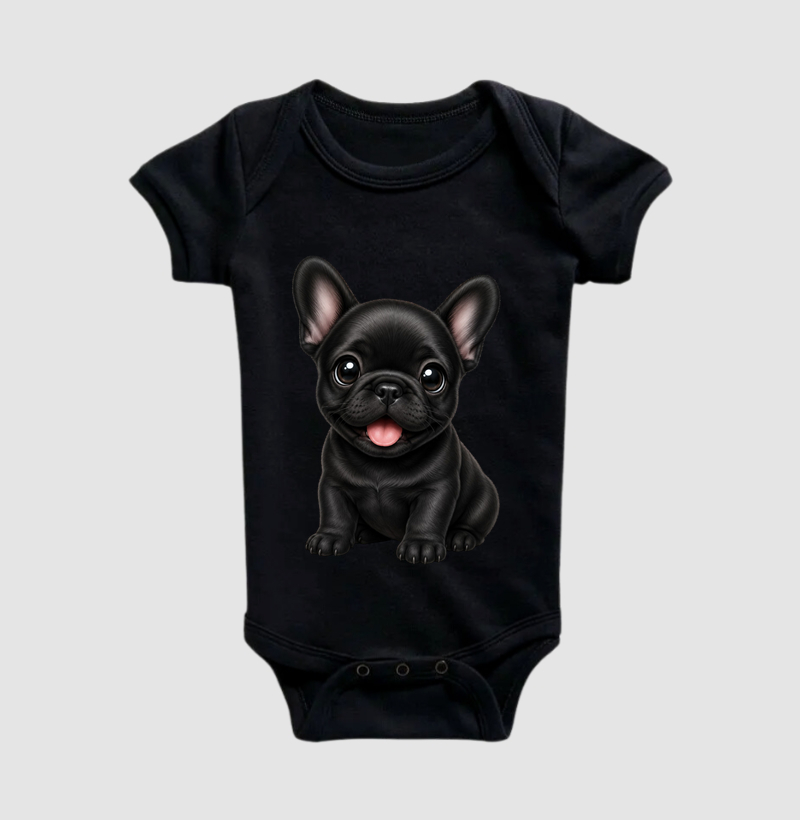 Bulldog (Buldogue) Francês Preto - Desenho Animado - Imagem 2