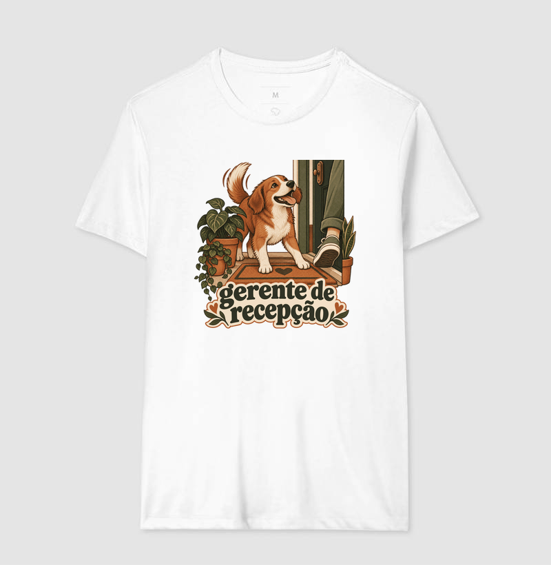 Camiseta Cachorro Recepção "gerente de recepção" | Pelo & Pano - Imagem 4