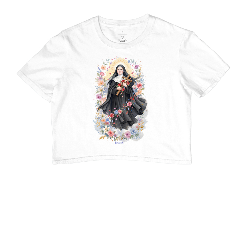 Santa Rita de Cássia - Aquarela com Rosas - Imagem 2