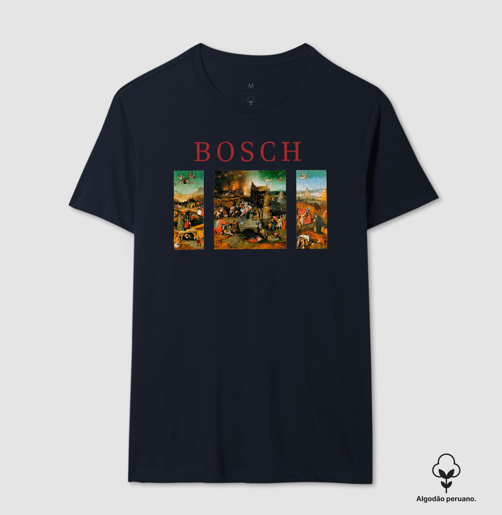 Camiseta Algodão Peruano Hieronymus Bosch As Tentações De Santo Antão - Imagem 8