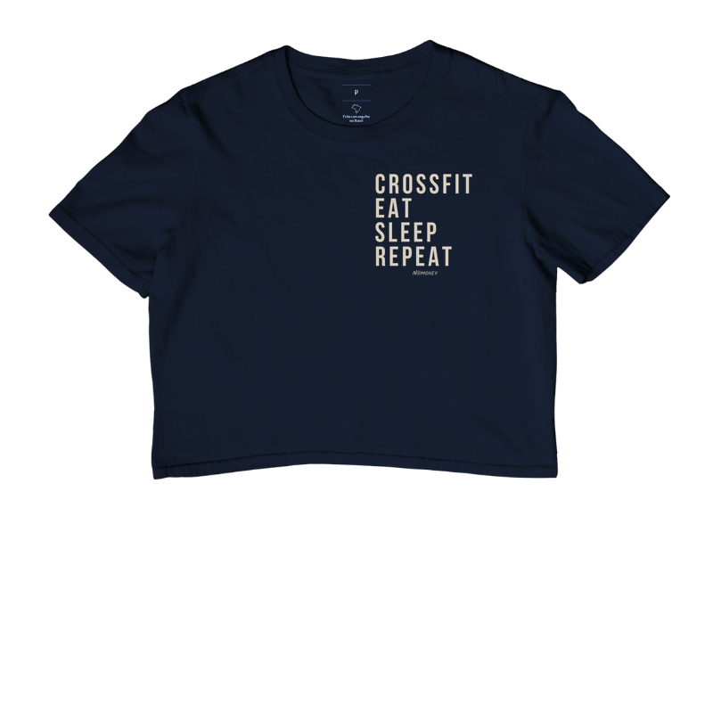 Cropped Crossfit. Eat. Sleep. Repeat. - Imagem 4