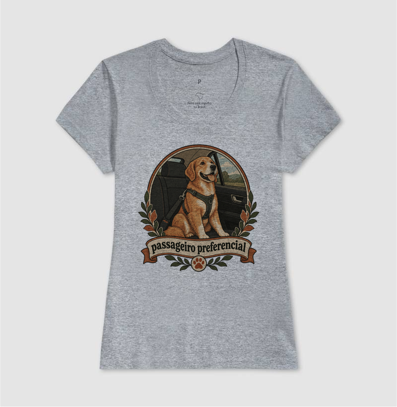 Camiseta Cachorro Carro "passageiro preferencial" | Pelo & Pano - Imagem 9