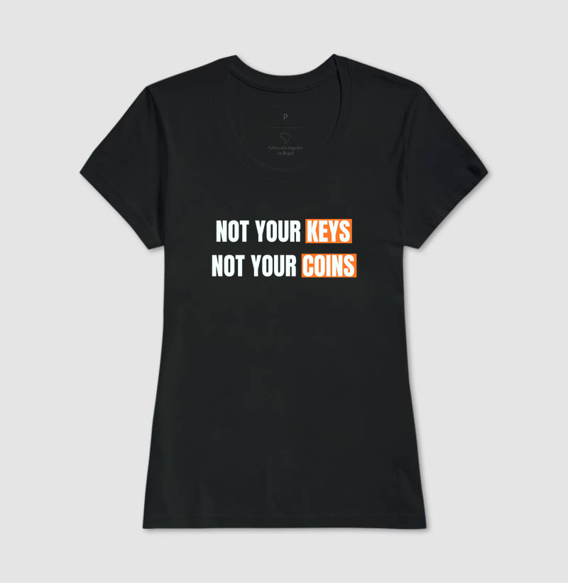 Camiseta Bitcoin Not Your Keys, Not Your Coins - Imagem 5