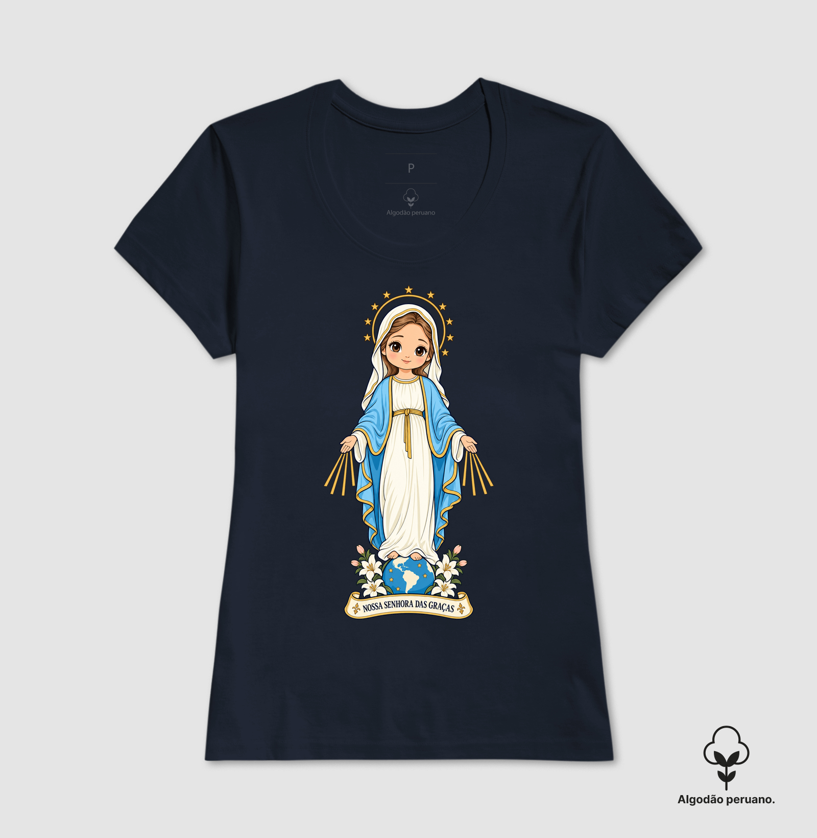 Nossa Senhora das Graças estilo chibi - Imagem 4