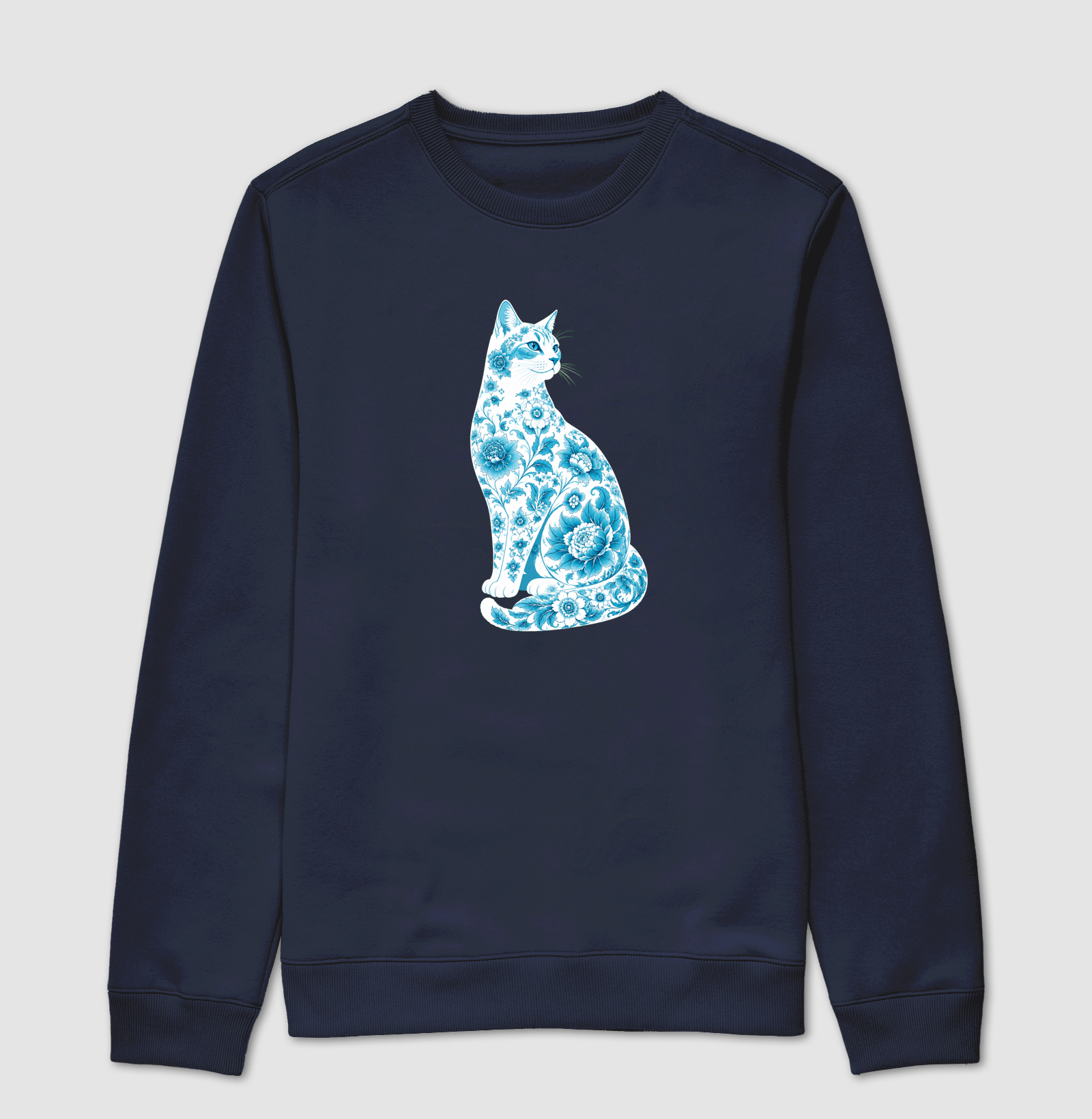 Gato Floral Azul - Imagem 5