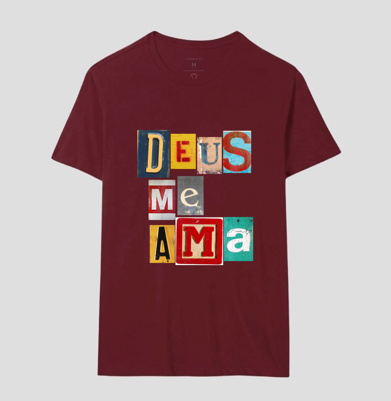 Camiseta Cristã Deus Me Ama - Imagem 18