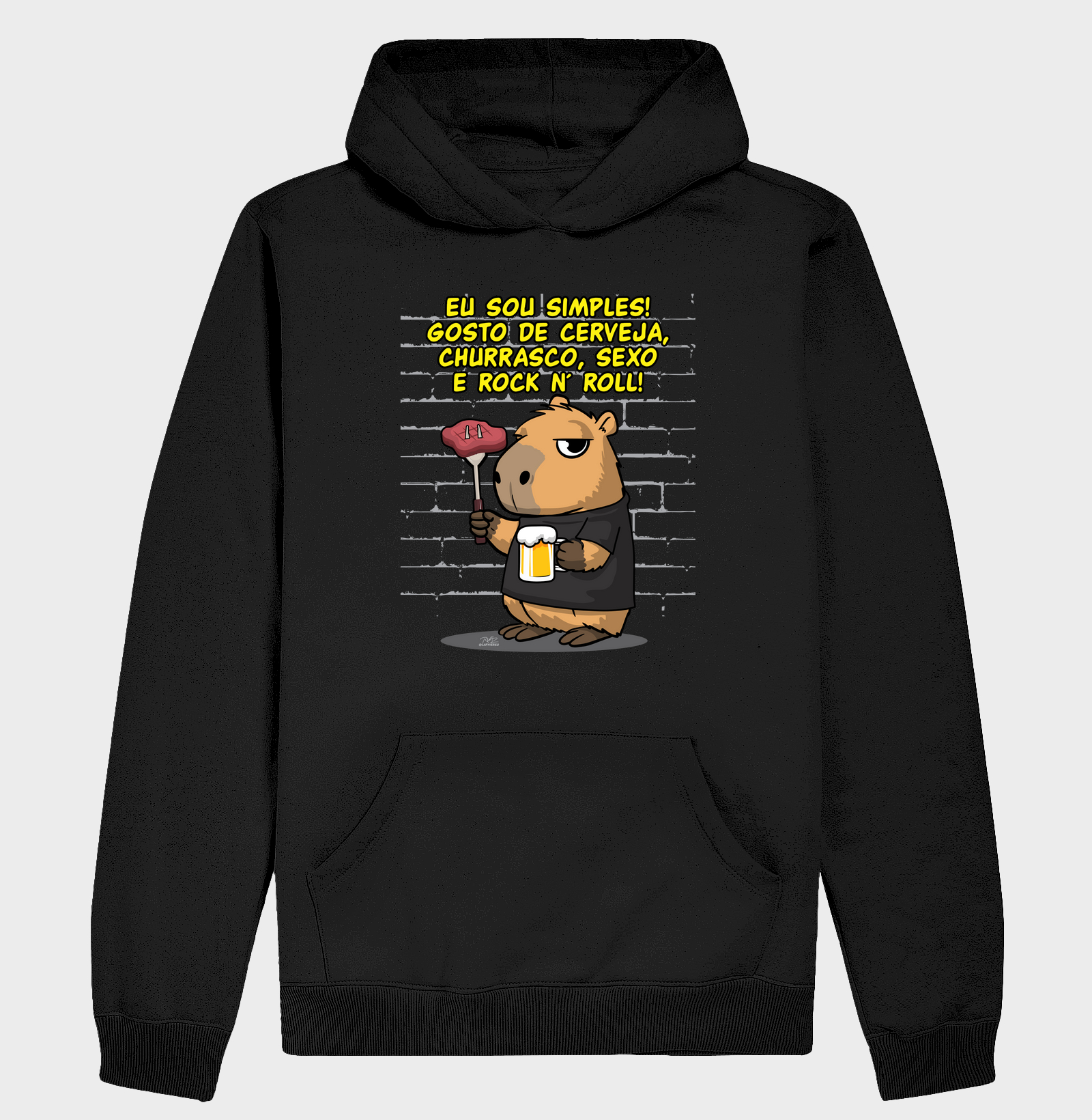 Camiseta Capivara rock simples - Imagem 2