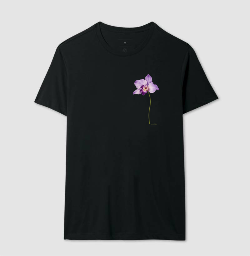 Camiseta Orquídea Lilás (estampa P) - Imagem 2
