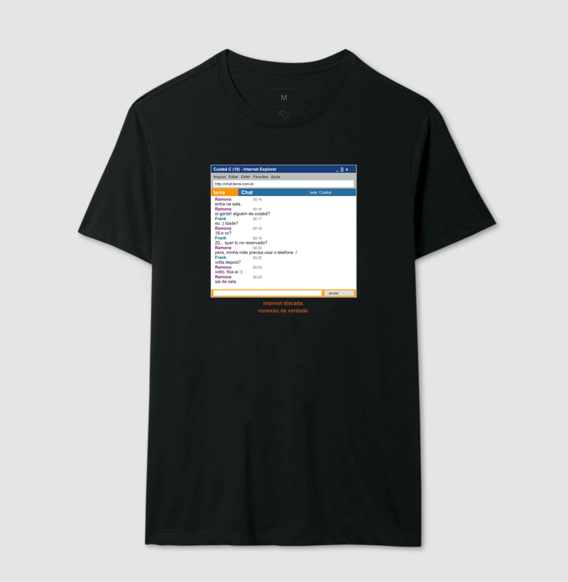 Camiseta "Pera, Minha Mãe Precisa Usar o Telefone" - Imagem 3