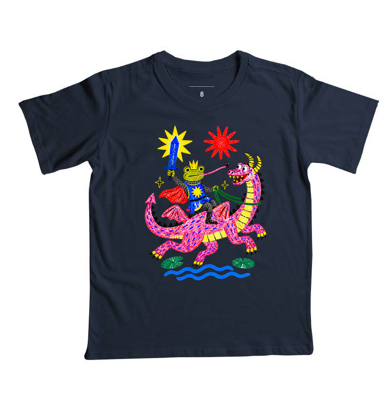 Camiseta Infantil Sapo Real no Dragão Rosa - Imagem 7