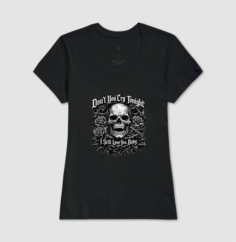 Camiseta Don't Cry Guns N' Rose – Estampa Heavy Metal Dark - Imagem 3