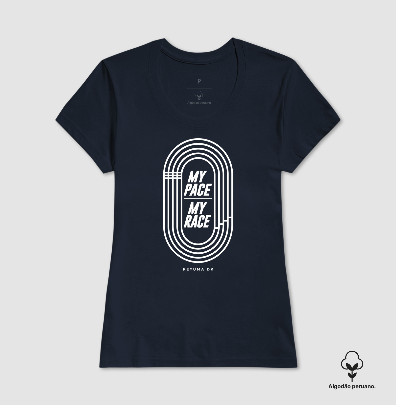 Camiseta Masculina, Feminina, Babylook e Unissex de Algodão Peruano Corrida "May Pace. My Race." - Imagem 6