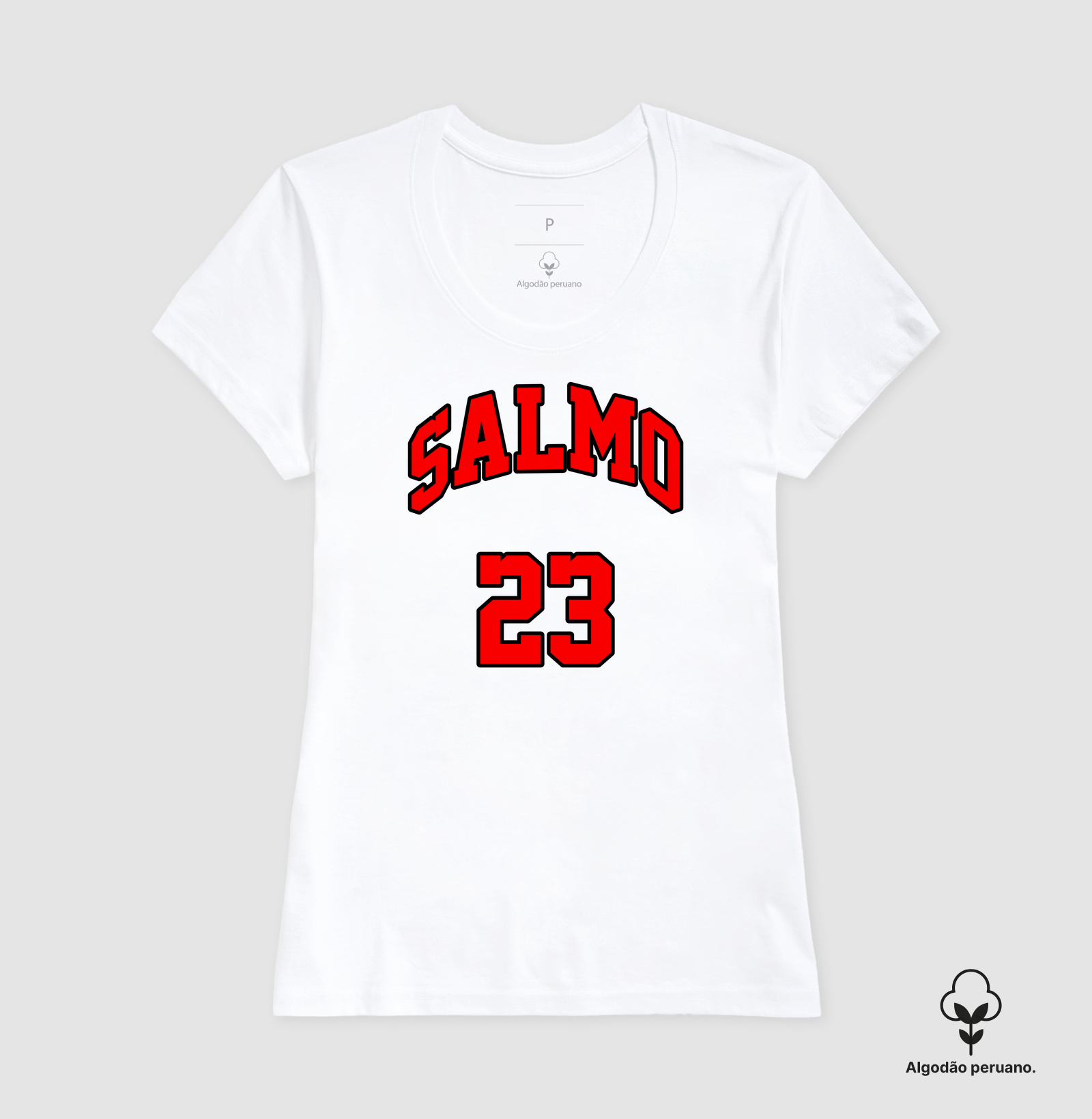 Camiseta Algodão Peruano Cristã Salmo 23 - Imagem 4
