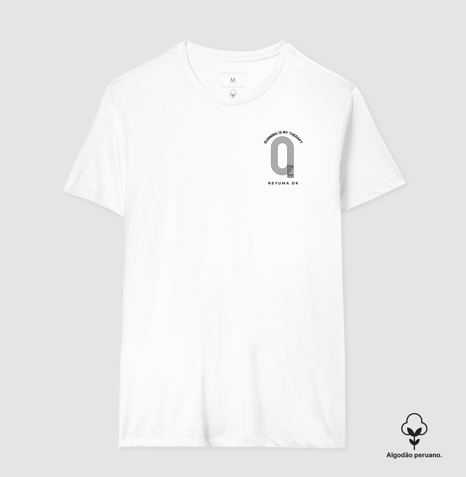 Camiseta Masculina, Feminina, Babylook e Unissex de Algodão Peruano Corrida "Running my therapy"  - Imagem 4