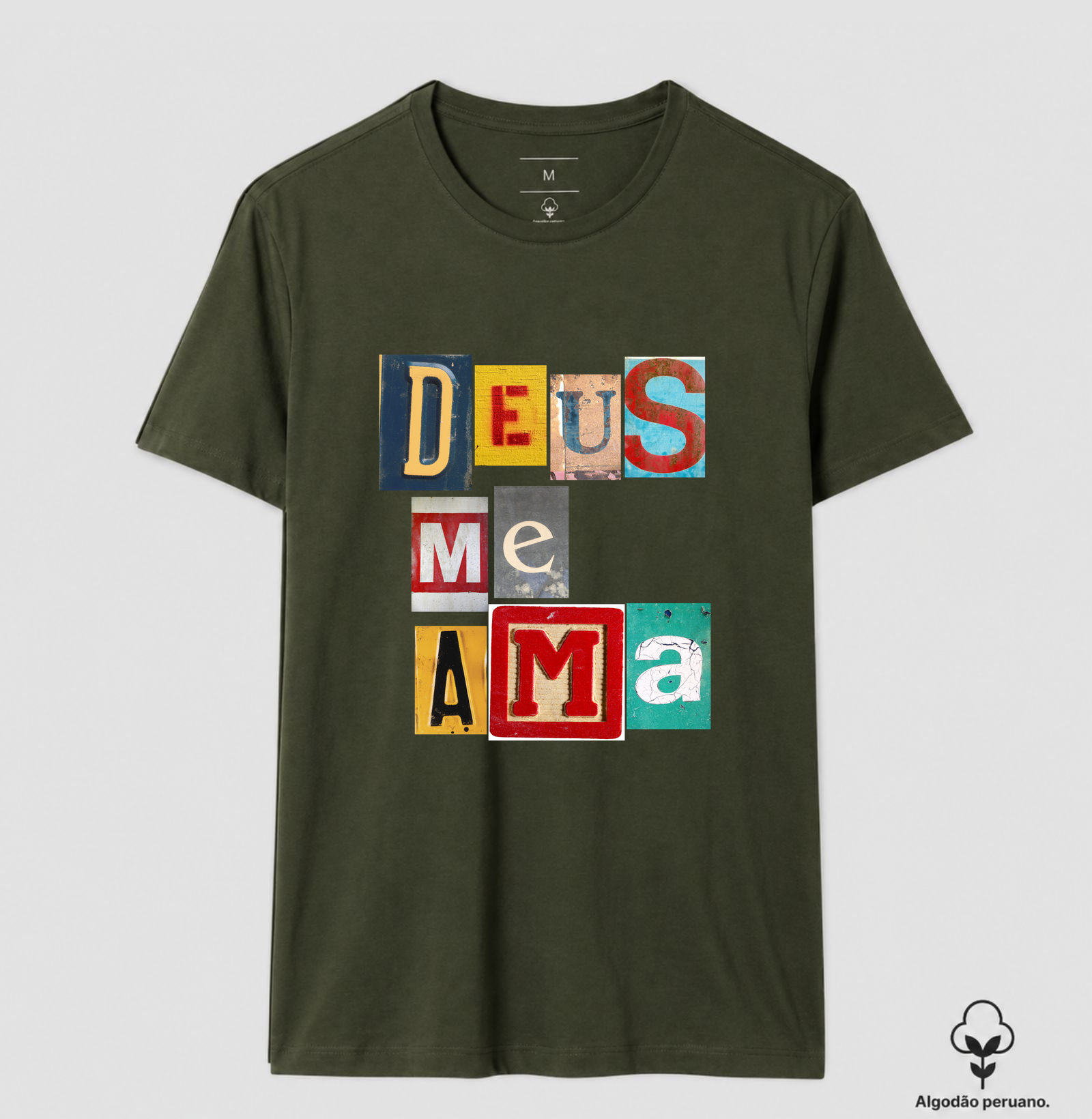 Camiseta Algodão Peruano Cristã Deus Me Ama - Imagem 8
