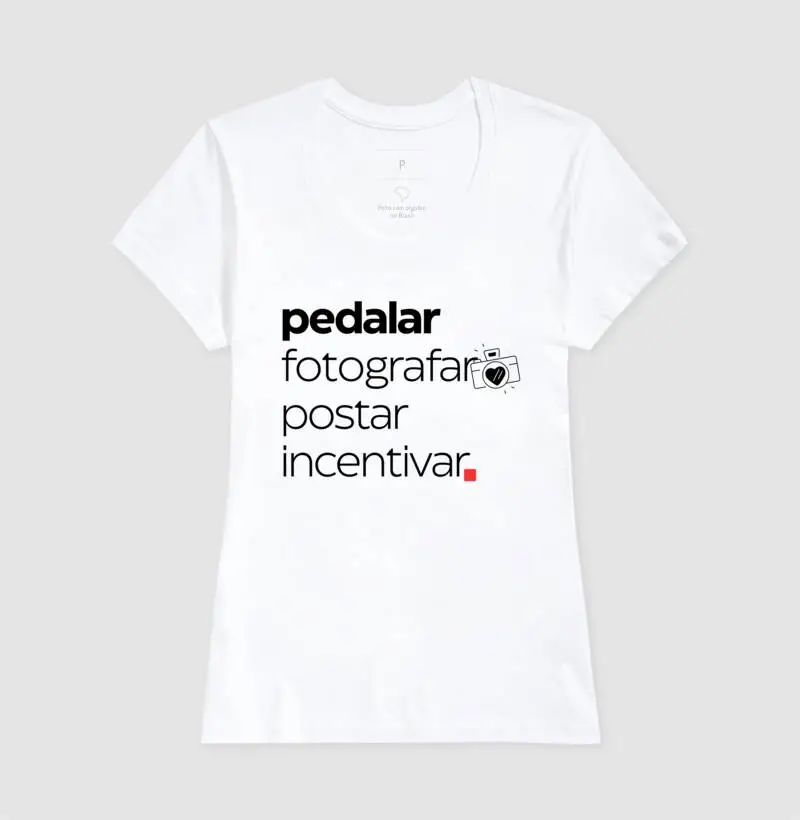 Camiseta Pedalar Fotografar Postar Incentivar - Imagem 5