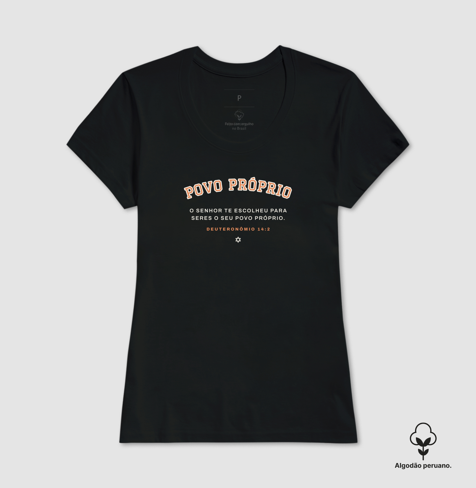 Camiseta Algodão Peruano Cristã Povo Próprio Israel Vivo - Imagem 5
