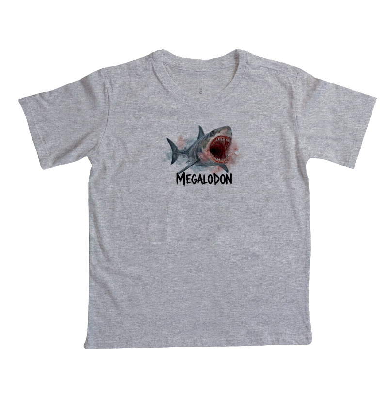  Camiseta Tubarão Megalodon Ataque Algodão Premium Dinoloco  - Imagem 3