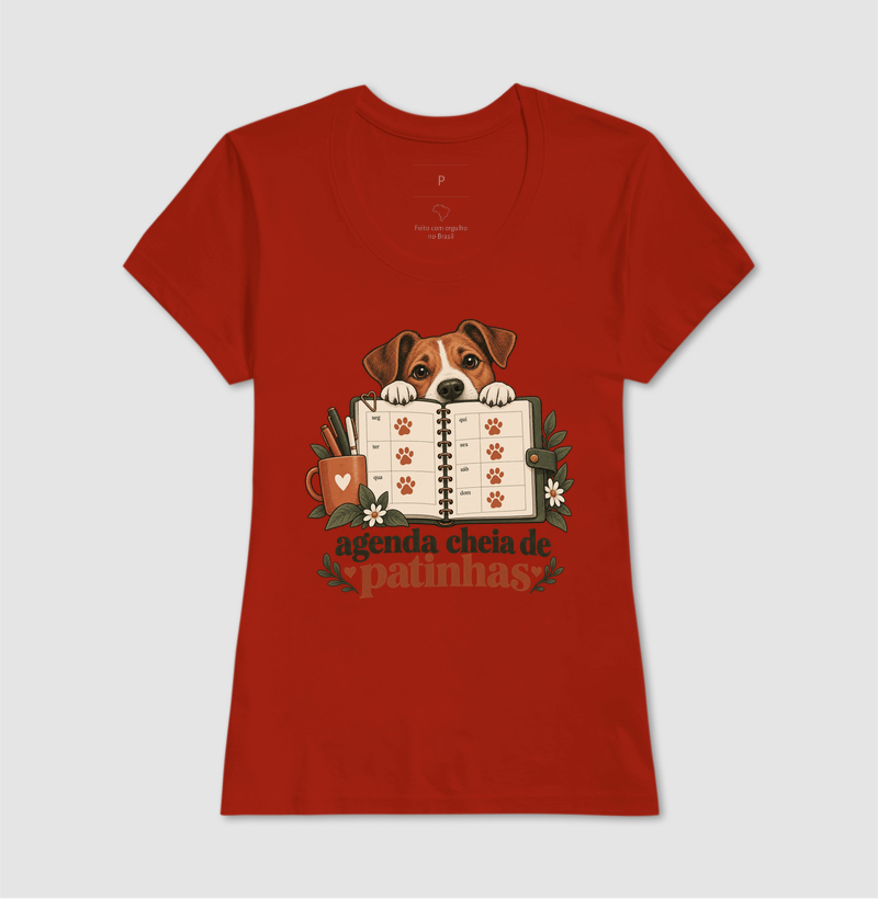 Camiseta Cachorro Rotina "agenda cheia de patinhas" | Pelo & Pano - Imagem 11
