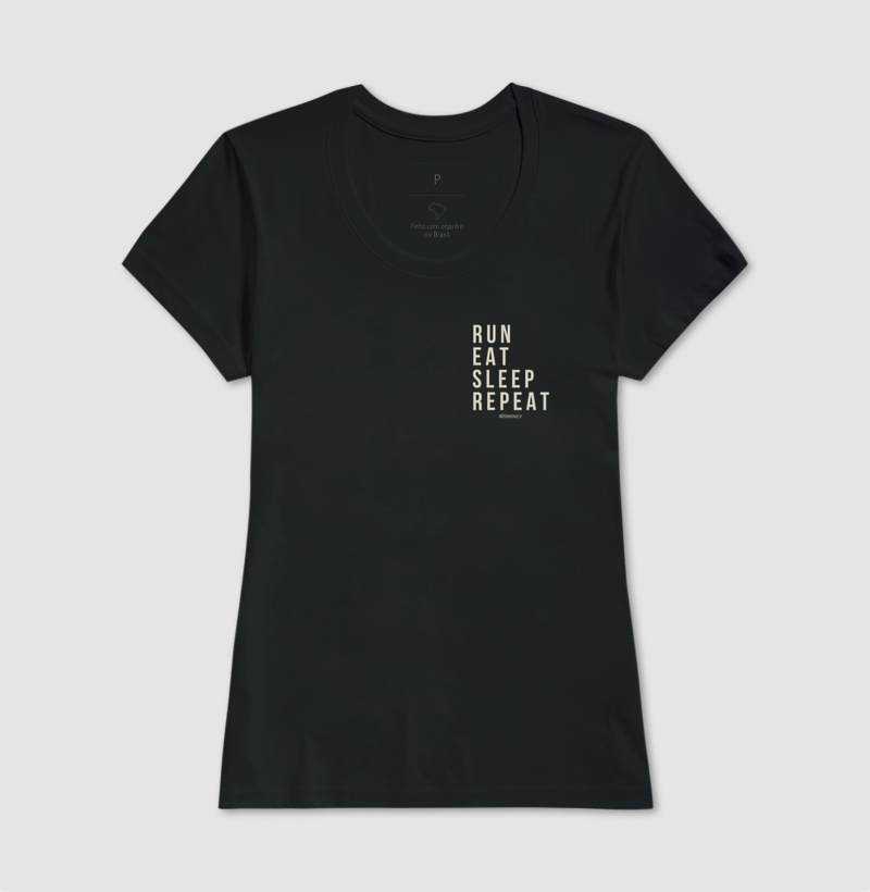 Camiseta Run. Eat. Sleep. Repeat. - Imagem 3