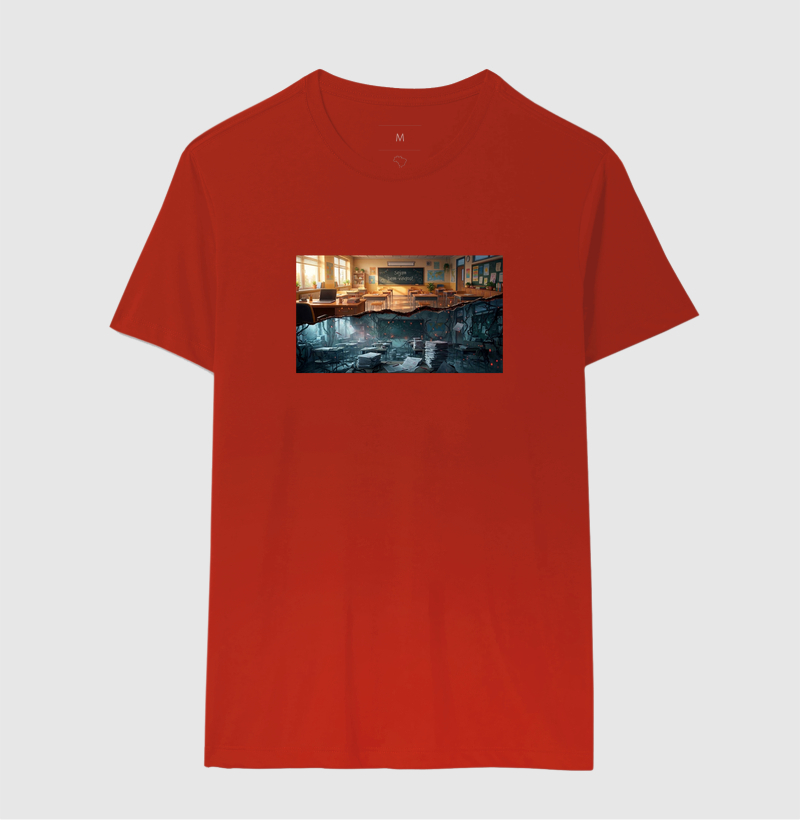 Camiseta Unissex Algodão Sala de Aula Mundo Invertido - Imagem 10