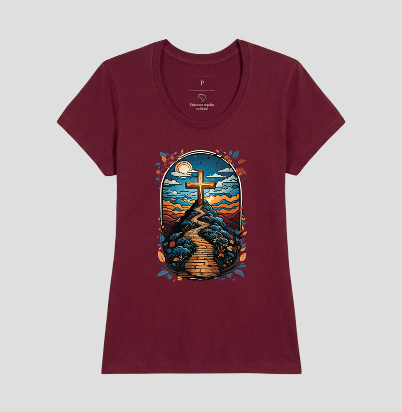 Camiseta Feminina Caminho da Cruz - Imagem 10