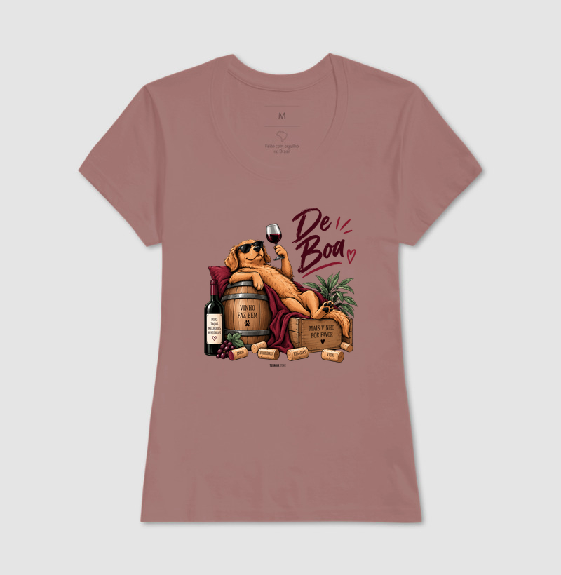 Camiseta “De Boa” Cachorro com Vinho – Lifestyle Relax - Imagem 15