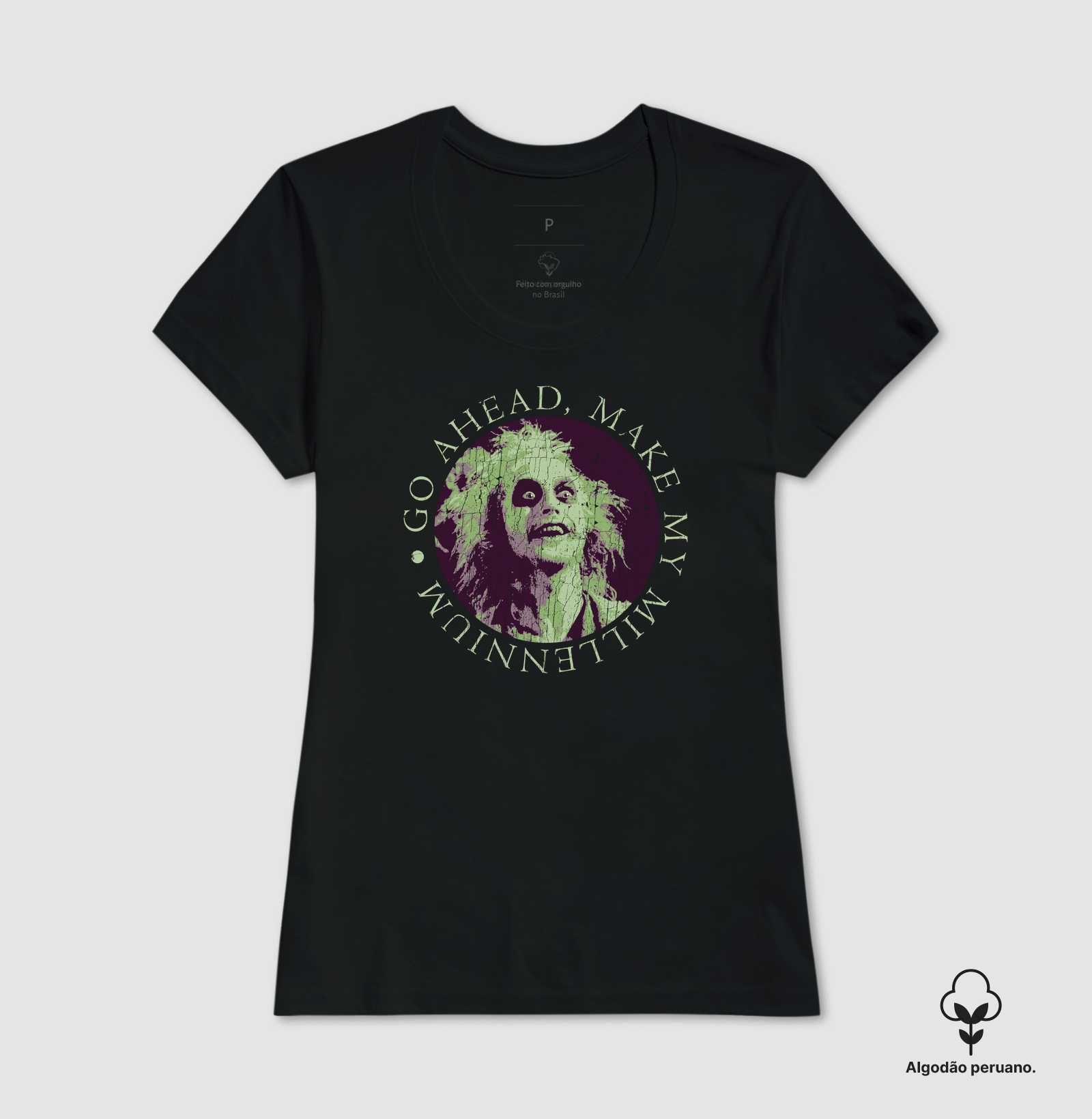 Camiseta Algodão Peruano Me Faz o Milênio - Imagem 3