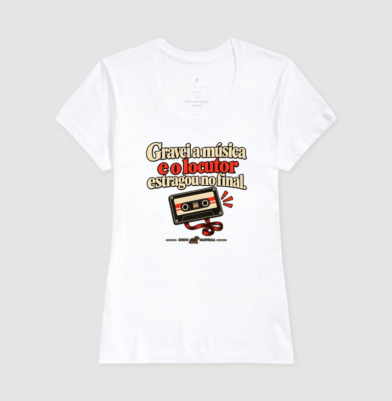 GRAVEI A MÚSICA E O LOCUTOR ESTRAGOU O FINAL - Modo capivara - Camiseta - Imagem 7