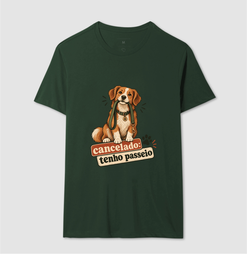 Camiseta Cachorro Engraçada "cancelado: tenho passeio" | Pelo & Pano - Imagem 12