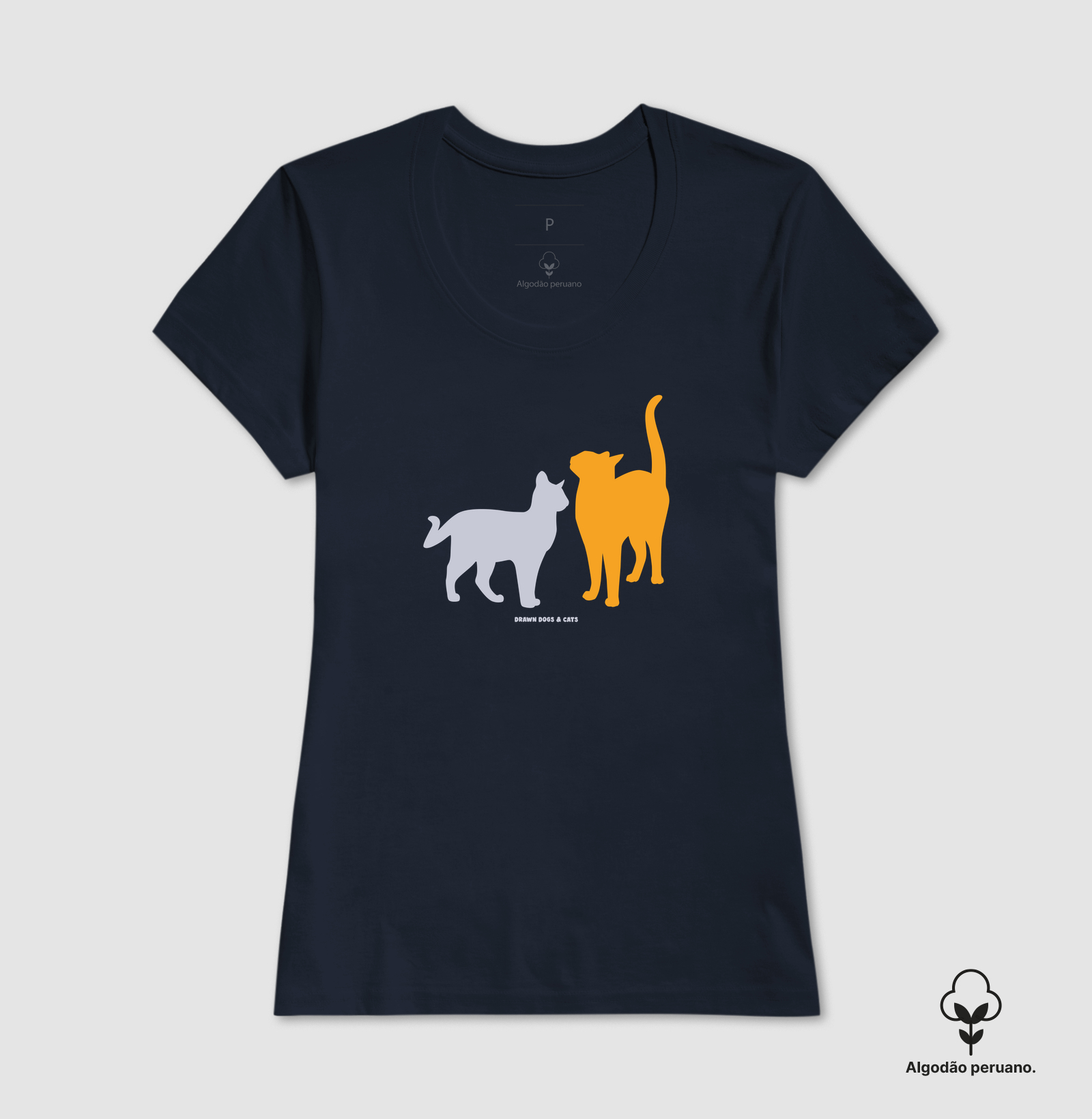 Silhuetas gatos laranja e cinza - Imagem 3