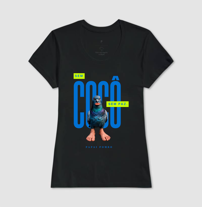 CAMISETA REGULAR SEM COCÔ, SEM PAZ. - Imagem 3